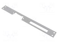 Frontal plate; long,flat; W: 25mm; for electromagnetic lock; grey LOCKPOL