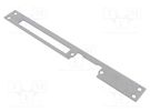 Frontal plate; long,flat; W: 25mm; for electromagnetic lock; grey LOCKPOL