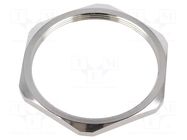 Nut; M63; brass; 77mm; Thread: metric; Pitch: 1.5; Plating: nickel LAPP