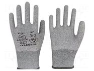 Protective gloves; ESD; XXL; Features: dissipative; grey; <10MΩ EUROSTAT GROUP