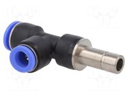 Plug-in distributor; T-tap splitter; -0.95÷15bar; BLUELINE; 12mm PNEUMAT