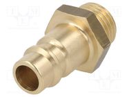 Connector; connector pipe; 0÷35bar; brass; NW 7,2; -20÷100°C PNEUMAT