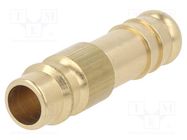 Connector; connector pipe; 0÷35bar; brass; NW 7,2,hose 10mm PNEUMAT