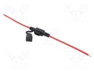 Fuse holder; 11mm; 20A; Leads: cables; -40÷85°C; 58V 