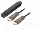 Cable; HDMI 2.0; HDMI plug,both sides; textile; 10m; black GEMBIRD