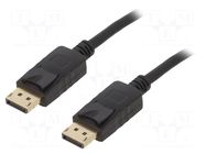 Cable; DisplayPort plug,both sides; PVC; 3D,4K,HDCP,UHD 2160p GEMBIRD