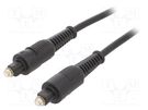 Cable; Toslink plug,both sides; 10m; black; Øcable: 5mm GEMBIRD