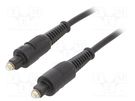 Cable; Toslink plug,both sides; 1m; black; Øcable: 5mm GEMBIRD