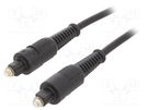 Cable; Toslink plug,both sides; 3m; black; Øcable: 5mm GEMBIRD