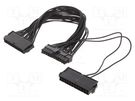 Cable: mains; ATX socket 24pin x2,ATX plug 24pin; 0.3m; black GEMBIRD