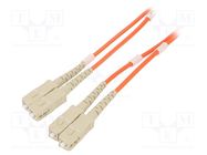 Fiber patch cord; OM2; SC/UPC,both sides; 1m; orange; Cablexpert GEMBIRD