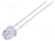 LED; white warm; 4.9mm; 4200÷5800mcd; 60°; Front: flat; 2.9÷3.4VDC OPTOSUPPLY