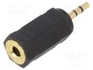 Adapter; Jack 2.5mm 3pin plug,Jack 3.5mm socket; black GEMBIRD