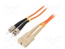 Fiber patch cord; OM2; SC/UPC,ST/UPC; 2m; Optical fiber: 50/125um GEMBIRD