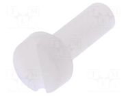 Screw; M4x12; 0.7; Head: cheese head; slotted; 1.3mm; polyamide DREMEC