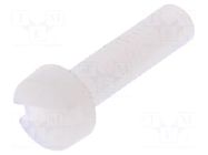 Screw; M4x16; 0.7; Head: cheese head; slotted; 1.3mm; polyamide DREMEC