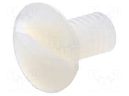 Screw; M4x8; 0.7; Head: oval,countersunk; slotted; 1.3mm; polyamide DREMEC