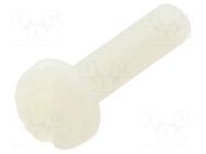 Screw; M4x16; 0.7; Head: cheese head; slotted; 1.3mm; polyamide DREMEC