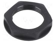 Nut; M25; polyamide; black; Thread: metric; Pitch: 1.5; -20÷90°C BM GROUP