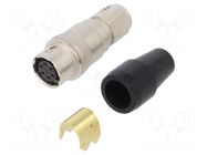 Connector: circular; push-pull; plug; PIN: 6; 2A; HR10; soldering HIROSE