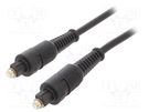 Cable; Toslink plug,both sides; 2m; black; Øcable: 5mm GEMBIRD