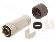 Connector: circular; plug; male; LF; 2A; PIN: 12; straight; for cable HIROSE