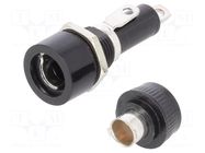 Fuse holder; 6.3x32mm; 30A; 250VAC; on panel; UL94V-1; phenolic OPTIFUSE