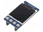 Display: LCD; graphical; 128x128; 52x26.5mm; 1.44"; PIN: 40; 1x40 WAVESHARE
