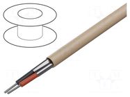 Wire; 2x20AWG; shielded,Al-PET foil; PVC; beige; 300V; 305m; 1000ft BELDEN