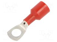 Tip: ring tube; M10; Ø: 10.5mm; 10mm2; crimped; for cable; insulated BM GROUP