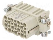 Connector: HDC; contact insert; female; 10A; 250V; Han® DD; PIN: 28 HARTING