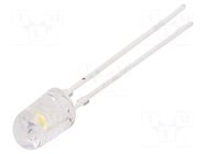 LED; white warm; oval; 4.7x5.7mm; 7000÷8400mcd; 40/70°; 2.9÷3.4VDC OPTOSUPPLY