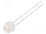 LED; red; 4.8mm; 150÷220mcd; 100°; Front: convex; 5VDC; No.of term: 2 OPTOSUPPLY