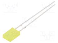 LED; rectangular; 2x5x7mm; bipolar; yellow; 150÷220mcd; 100°; 20mA OPTOSUPPLY