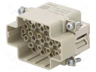 Connector: HDC; contact insert; male; 10A; 250V; Han® DDD; PIN: 55 HARTING