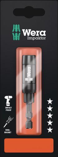 897/4 IMP R SB Impaktor holder with retaining ring and ring magnet, 1 x 1/4"x75, Wera