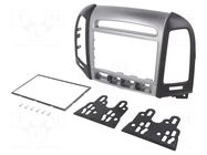 Radio frame; Hyundai; 2 DIN; black,silver ACV