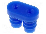 Gasket for wire; PIN: 2; 6.35mm; 1x2; Universal MATE-N-LOK TE Connectivity