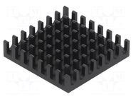 Heatsink: extruded; grilled; BGA; black; L: 27.9mm; W: 27.9mm; 658 Wakefield Thermal