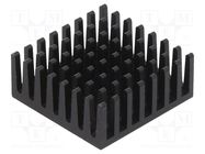 Heatsink: extruded; grilled; BGA; black; L: 27.9mm; W: 27.9mm; 658 Wakefield Thermal