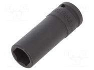 Socket; 6-angles,socket spanner,impact; HEX 19mm; 1/2"; long BETA