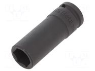 Socket; 6-angles,socket spanner,impact; HEX 19mm; 1/2"; long BETA