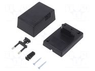 Enclosure: for power supplies; X: 54mm; Y: 81mm; Z: 46mm; ABS; black KRADEX