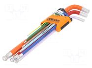 Wrench-set; hex key,spherical; 9pcs. BETA