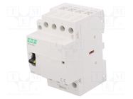 Contactor: 4-pole installation; 40A; 220÷240VAC; NO x4; IP20 F&F
