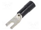 Tip: fork; M4; Ø: 4.3mm; 10mm2; crimped; for cable; insulated; tinned BM GROUP
