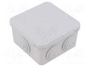 Enclosure: junction box; X: 88mm; Y: 88mm; Z: 52mm PCE