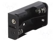 Holder; AA,R6; Batt.no: 2; PCB,THM; for PCB; polypropylene; steel KEYSTONE