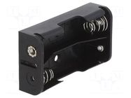Holder; AA,R6; Batt.no: 2; PCB,THM; for PCB; polypropylene; steel KEYSTONE