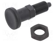 Indexing plungers; Thread: M16; Plating: black finish; 8mm ELESA+GANTER